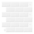Pcs 10 Blanc Sticker Carrelage Adhesif Mural 3d Cuisine Salle du Bain Carreaux de Métro à Coller pour Cuisine et salle du bain 305 x 305 cm