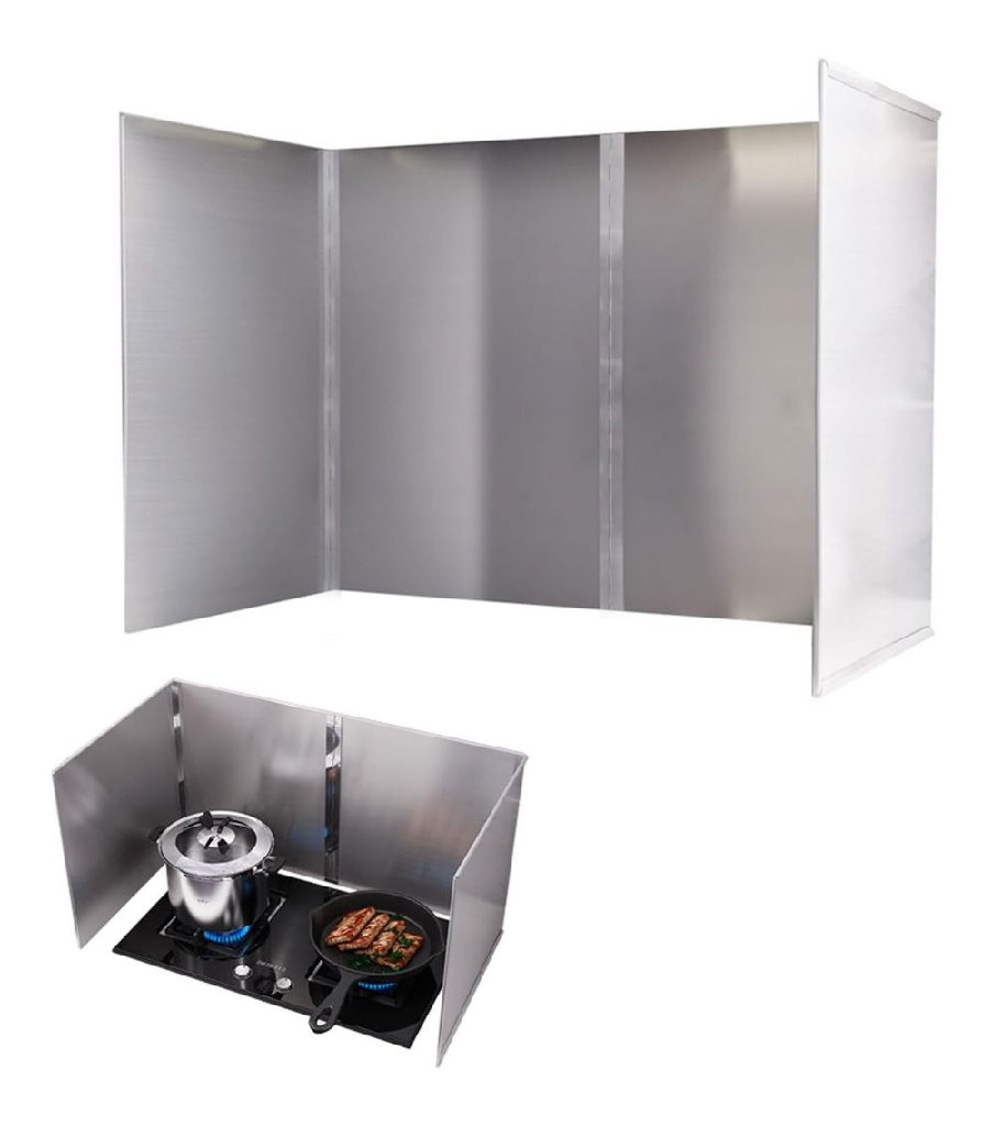 Anti Projection Plaque Cuisine Garde éclaboussante En Acier En Acier Inoxydable Pour La Cuisine De Cuisine Pliage Des éclaboussures Pour Les Outils De Cuisson Des écrans éclaboussantSize458060cm