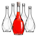 Lot de KADAX 10 bouteilles de liqueur vides en verre de 500 ml avec bouchon destiné à remplir les liqueurs le vin ainsi que l'alcool bouteilles décoratives bouteilles de vin en verre