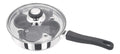 Judge Poêle Essentials pocheuse à œufs en inox HP86 couvercle en verre avec trou vapeur/manche thermorésistant garantie 10 ans 20 cm 4 godets