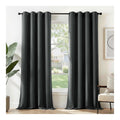Deconovo Occultant Rideau Thermiques Anti Froid 140L X 240H cm Double Rideau Isolant AntiBruit Économie d'Énergie Idéal destiné à Chambre ainsi que Salon Gris Foncé 2 Pièces