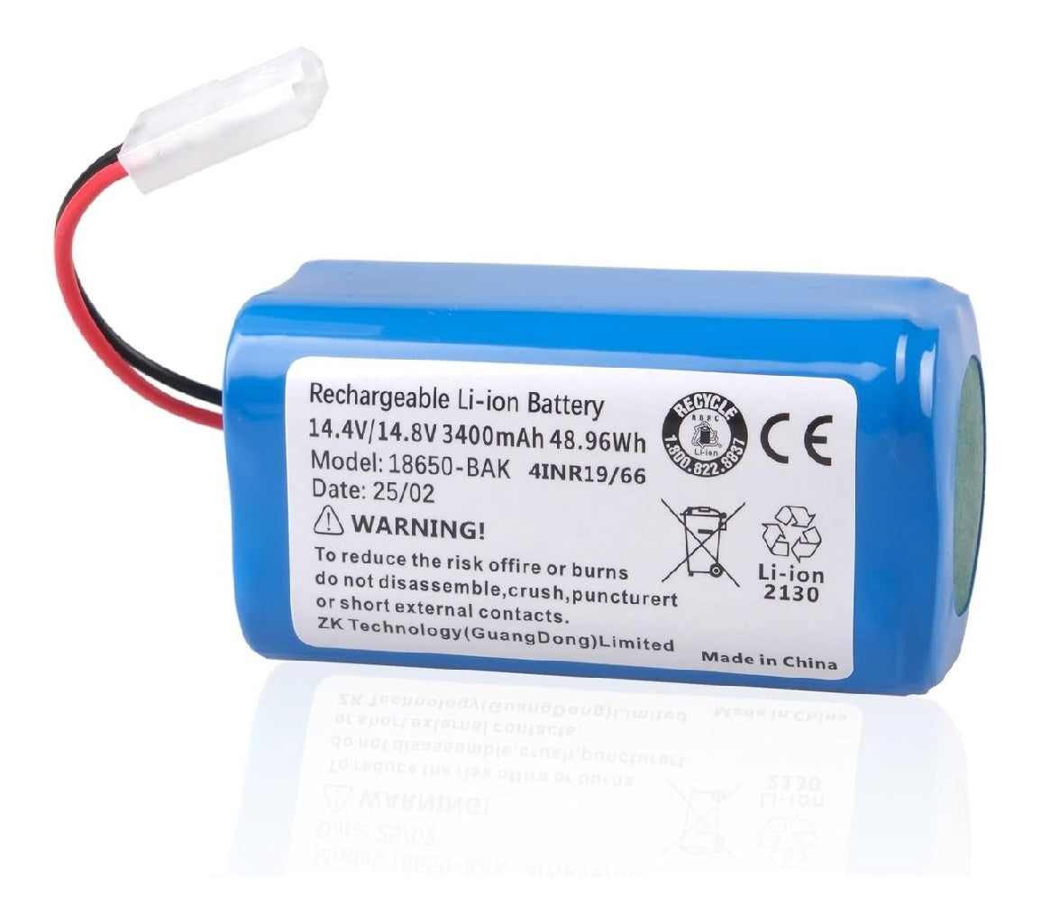 Batterie 3400mAh Compatible avec Rowenta Explorer Series 20 40 60 Rowenta RSRT900866 Xiaomi Mi G1 MJSTG1 H18650CH4S1P Robot Vacuum E12 Panesonic MCWRC53 Puppy R30/R30 Pro/R35