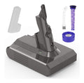 pour LabTEC Batterie V7 216V 4600mAh Batterie LiION de Remplacement pour V7 MotorHead Pro V7 Trigger V7 Animal V7 CarBoat Batteri avec 1 Brosse préFiltre PostFiltre