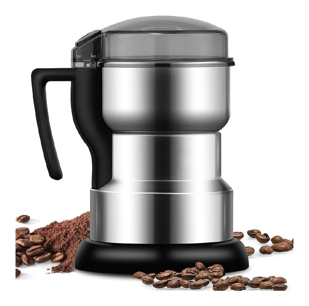 Moongiantgo Moulin à Céréales Multifonctionnel 400W Max 200g Moulin à Café Broyeur à Épicess Électrique 35000RPM UltraFin Acier Inoxydable OPENCOVERSTOP destiné à Matières Sèches Herbes Café